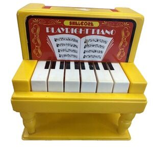 Vintage Shelcore Play Right Piano Children's Musical Toy 1984 Works